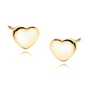 Cercei argint placati cu aur galben inima DiAmanti Z1784EG-DIA (Argint 925‰ 1,7 g.)